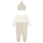 Ivory & Beige Babygrow Set, 1, hi-res