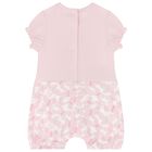 Baby Girls Pink Butterfly Romper, 1, hi-res