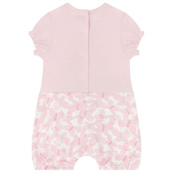 Baby Girls Pink Butterfly Romper