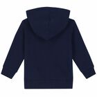 Baby Boys Navy Logo Zip Up Top, 1, hi-res