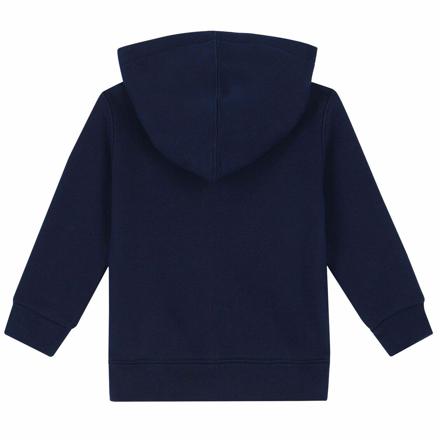 Baby Boys Navy Logo Zip Up Top, 1, hi-res