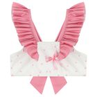 Girls White & Pink Bow Bikini, 1, hi-res
