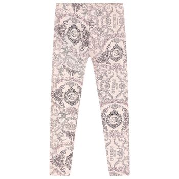Girls Pink Logo Leggings