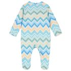 Blue & Yellow Zig Zag Babygrow Set, 2, hi-res