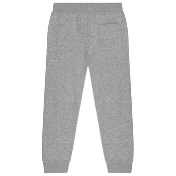 Boys Grey Logo Joggers