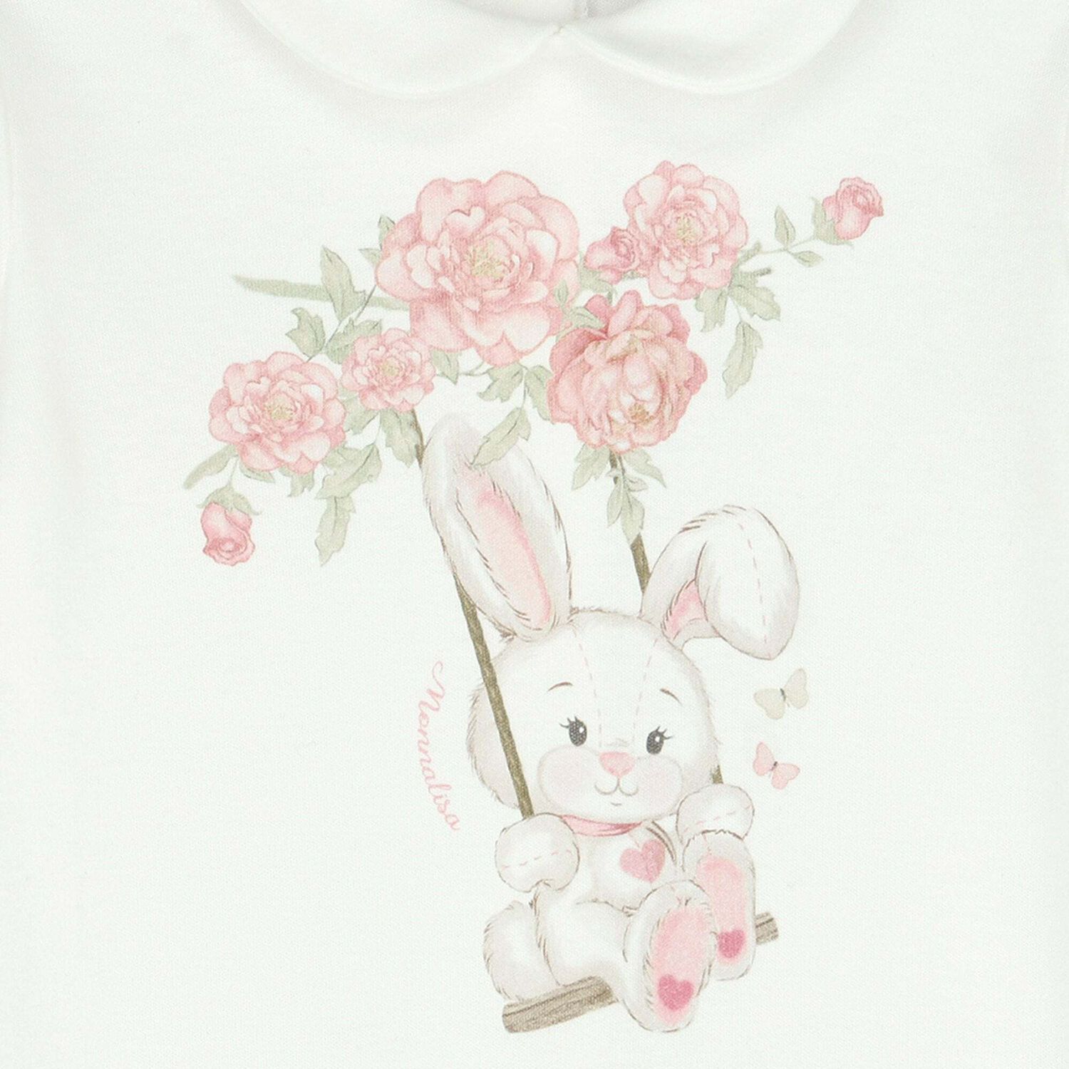 Baby Girls White Rabbit Babygrow, 1, hi-res