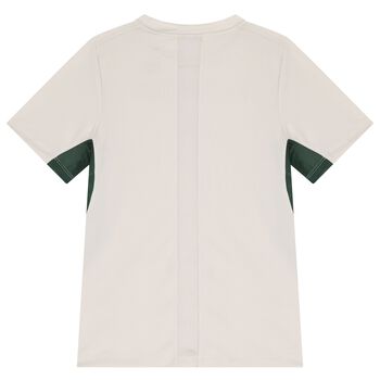 Boys Beige & Green Logo T-Shirt, 4 Boys Beige & Green Logo T-Shirt