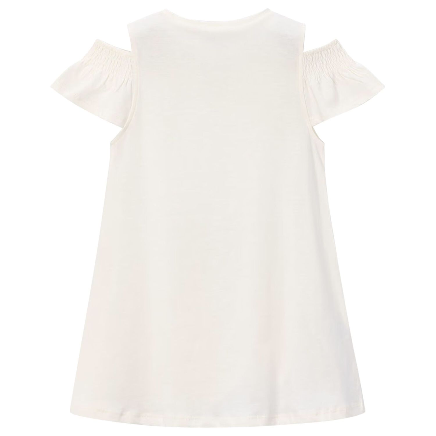 Girls Ivory Ruffled Dress Set, 2, hi-res