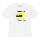 Boys White Logo T-Shirt, 1, hi-res
