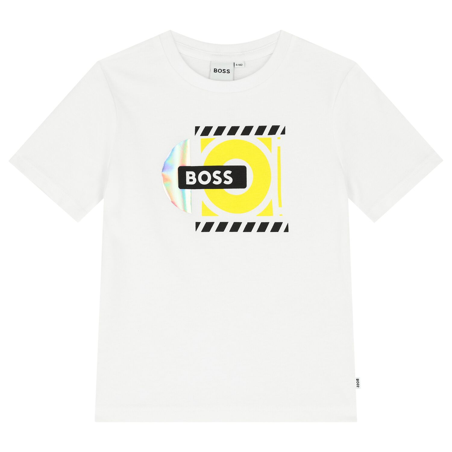 Boys White Logo T-Shirt, 1, hi-res