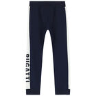 Boys Navy & White Logo Joggers, 1, hi-res