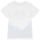 Boys White Logo T-Shirt, 1, hi-res