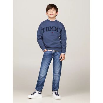 Boys Blue Logo Denim Jeans