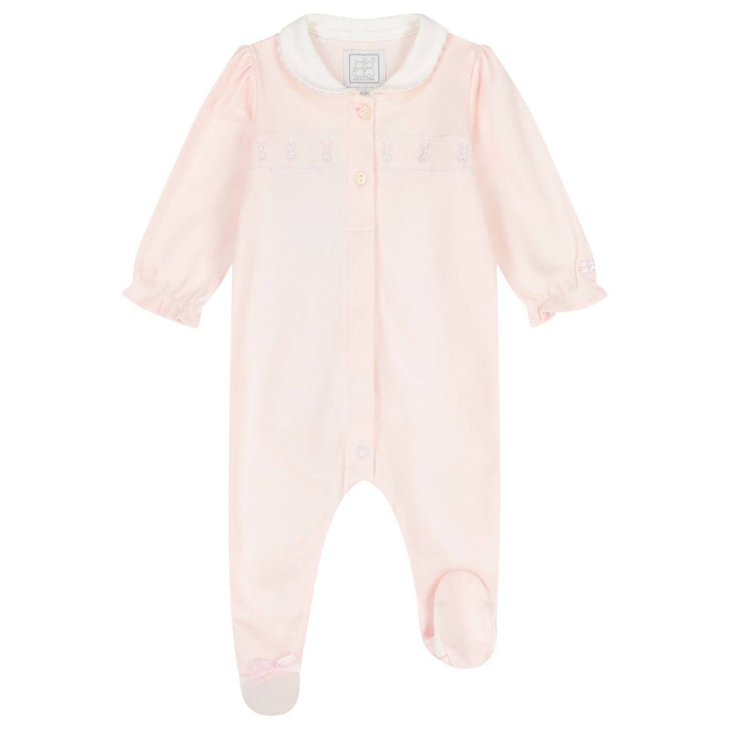 Baby Girls Pink Bunny Babygrow Set, 1, hi-res image number null