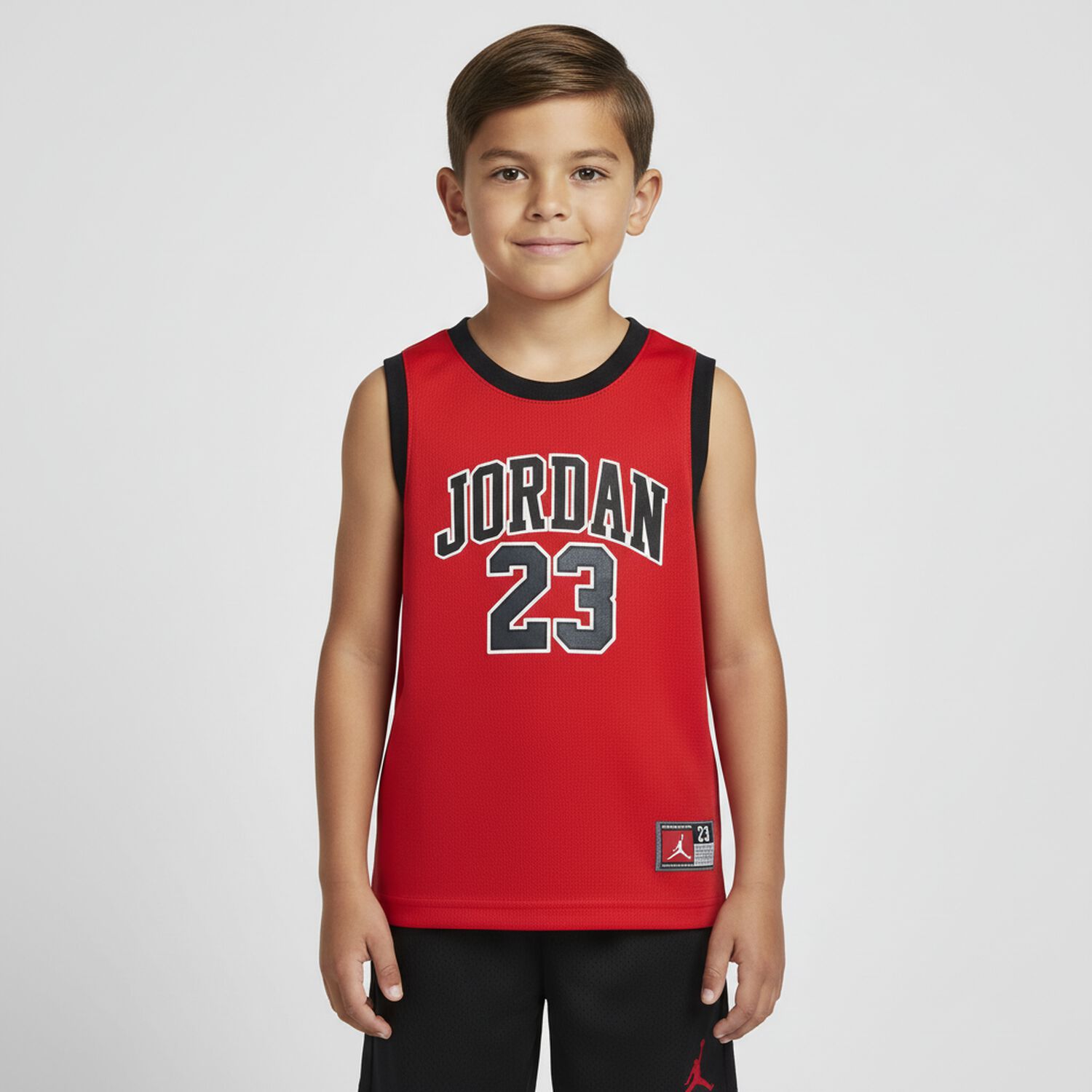 Boys Red & Black Jordan Logo Shorts Set, 2, hi-res image number null