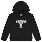 Black Teddy Bear Logo Hooded Top, 3, hi-res
