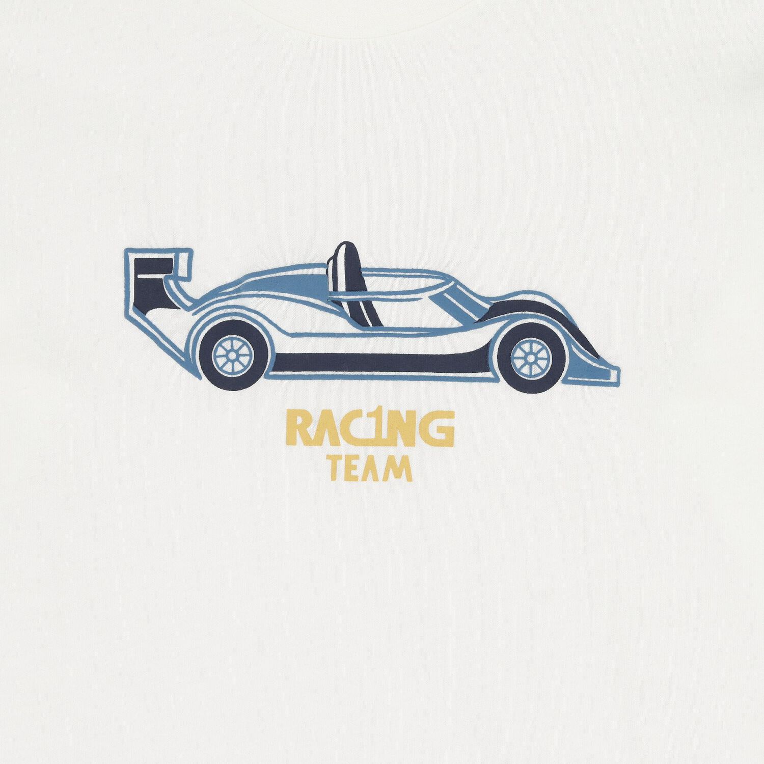 Boys White, Yellow & Navy Blue Racing Car Tracksuit ( 3 Piece ), 3, hi-res