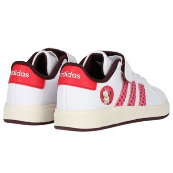 Girls White & Pink Grand Court Minnie Trainers