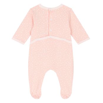 Baby Girls Pink Logo Babygrow