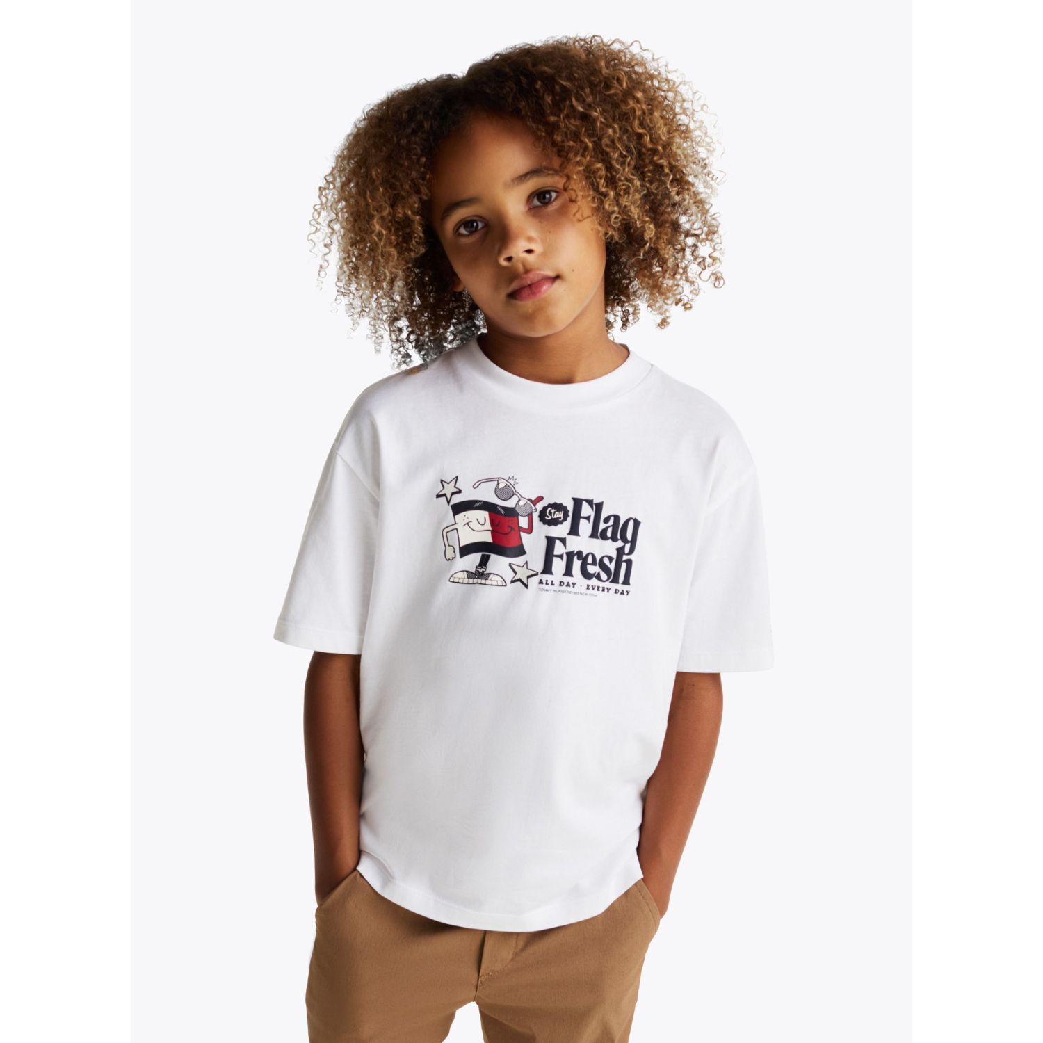 Boys White Logo T-Shirt, 1, hi-res