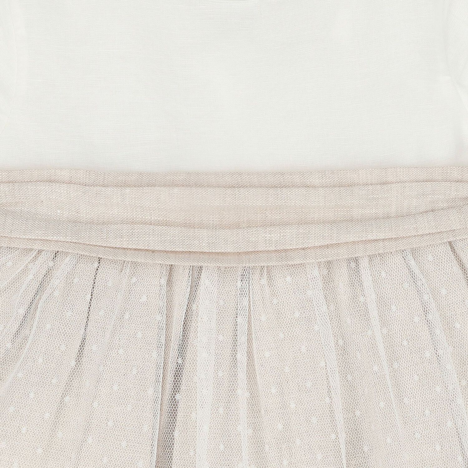 Baby Girls Ivory & Beige Dress Set, 1, hi-res