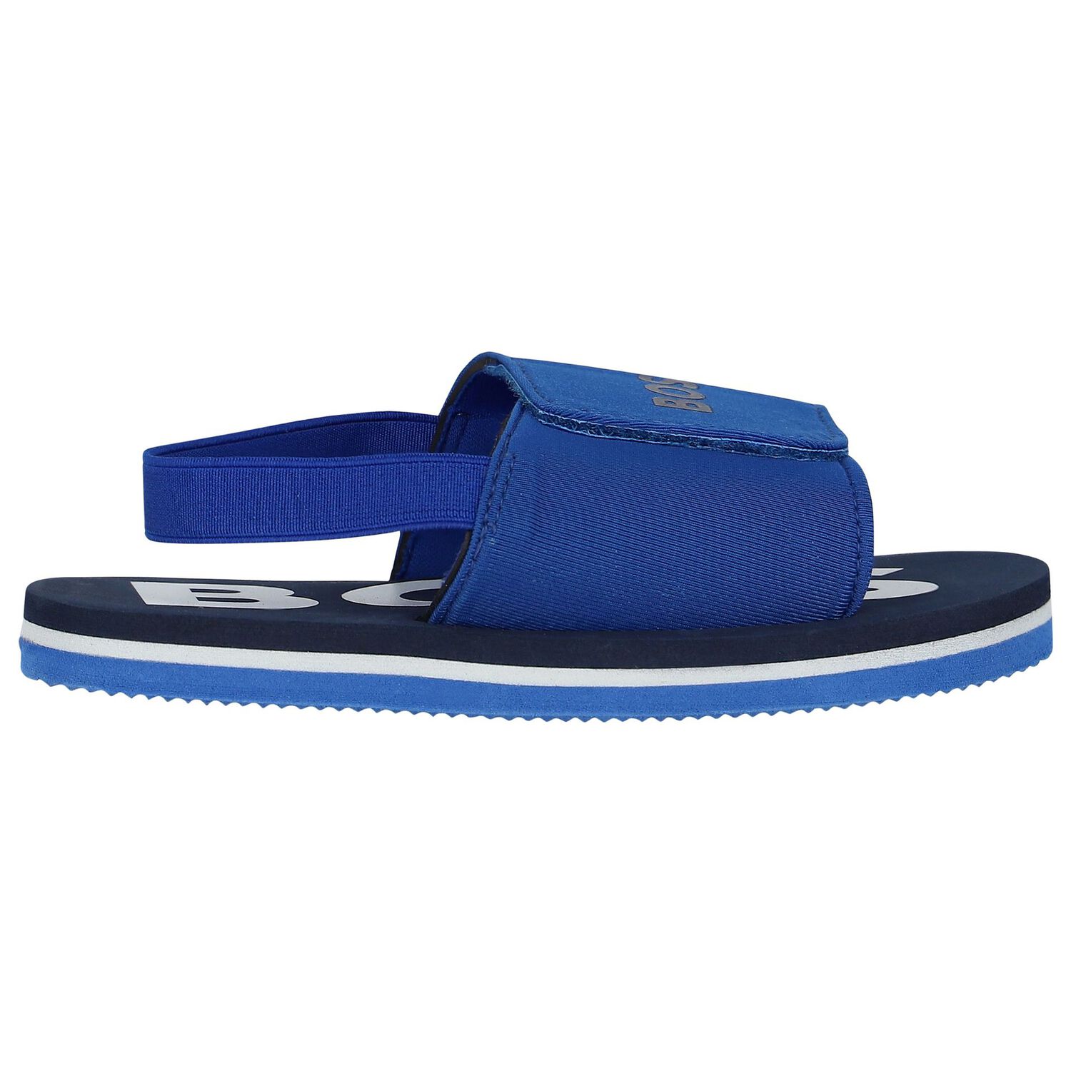 Boys Blue Velcro Sandals, 3, hi-res
