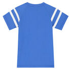 Boys Blue Cotton Logo T-Shirt, 1, hi-res