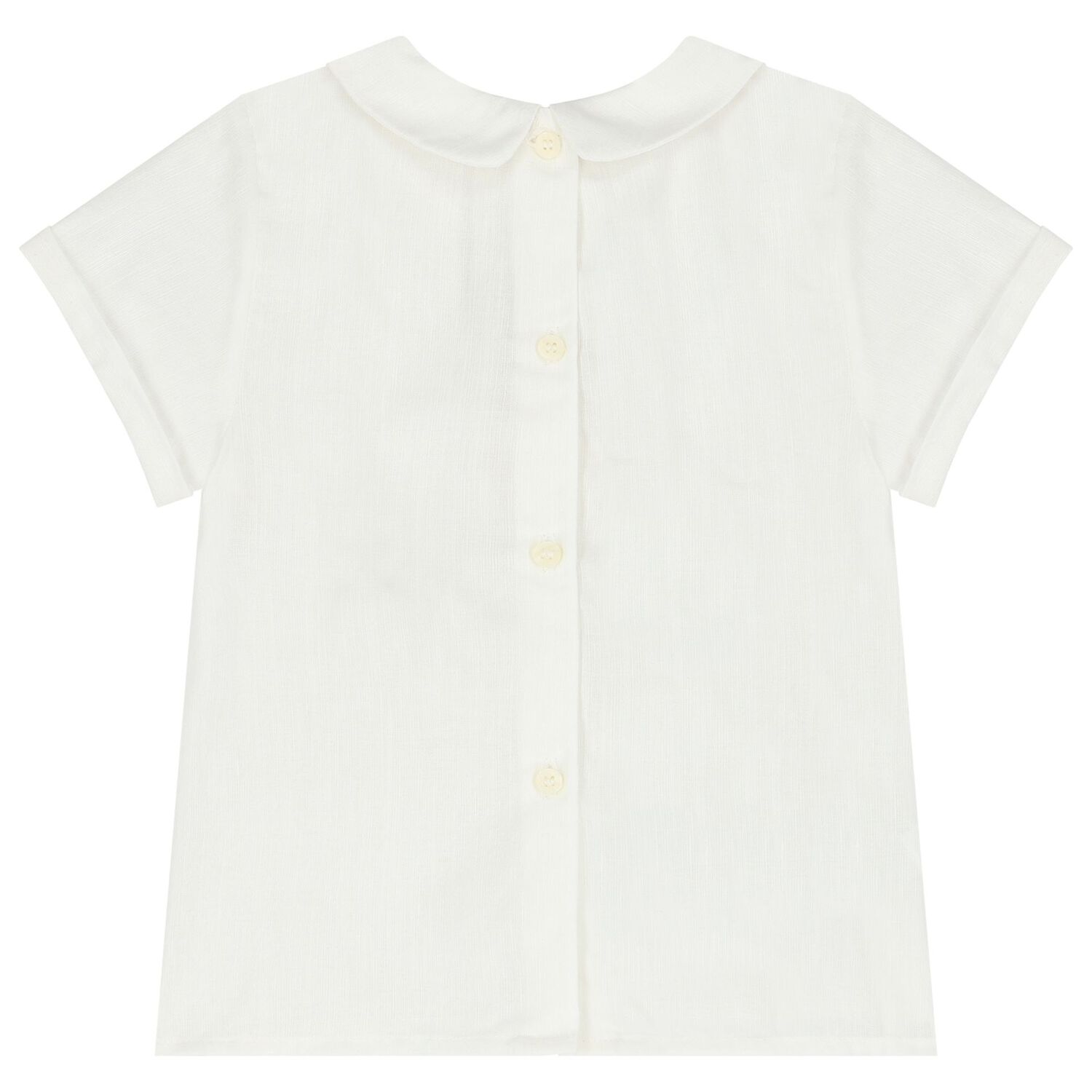 Baby Boys White & Beige Shorts Set, 1, hi-res