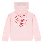 Girls Pink Logo Hooded Zip Up Top, 1, hi-res