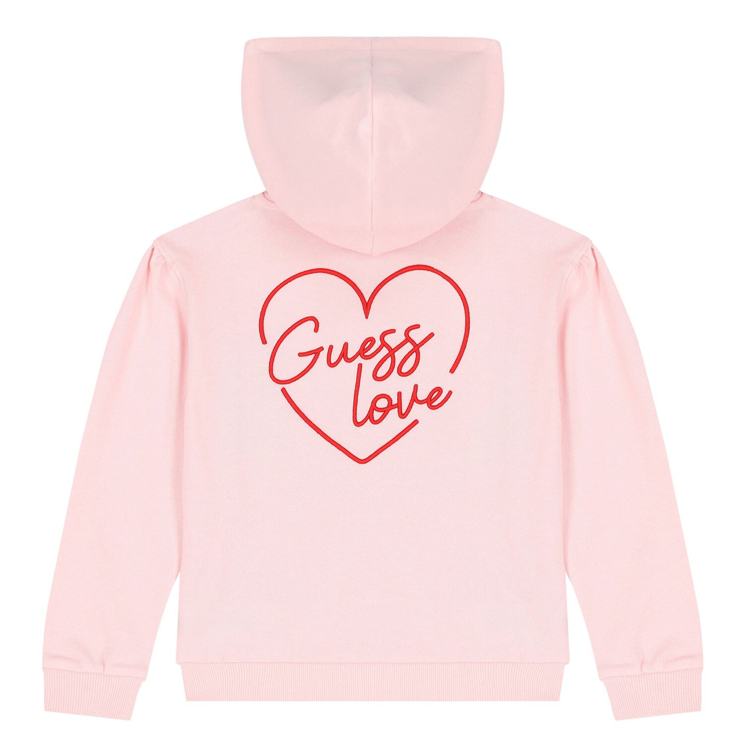 Girls Pink Logo Hooded Zip Up Top, 1, hi-res