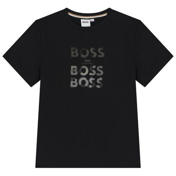 Boys Black Logo T-Shirt