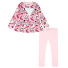 Girls Pink Logo Leggings Set, 1, hi-res