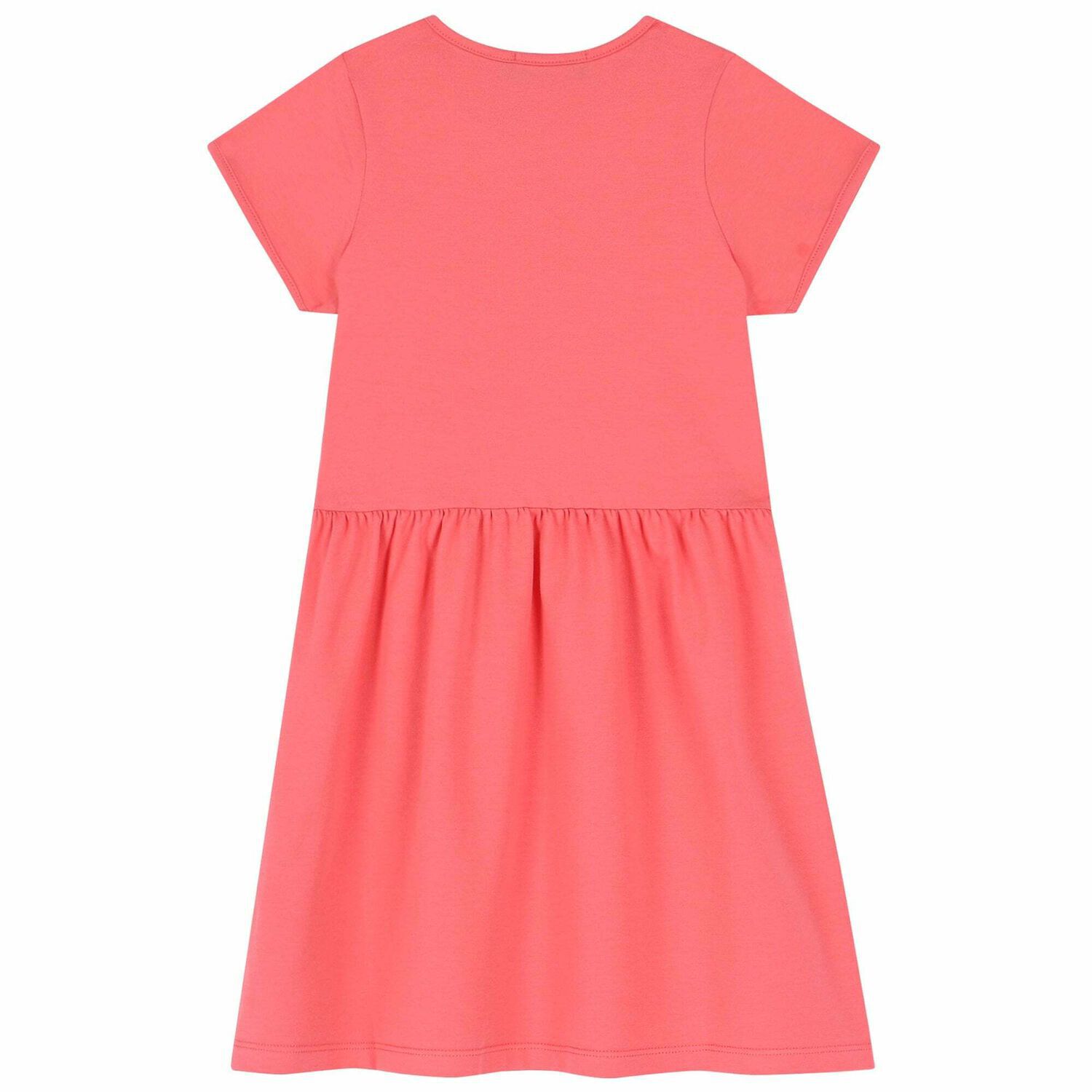 Girls Pink Logo Dress, 2, hi-res