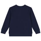 Boys Navy Blue Polo Bear Sweatshirt, 1, hi-res