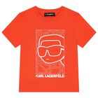 Boys Orange Ikonik Logo T-Shirt, 2, hi-res