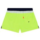 Boys Neon Yellow Swim Shorts, 1, hi-res