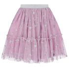 Girls Pink Tulle Stars Skirt, 1, hi-res