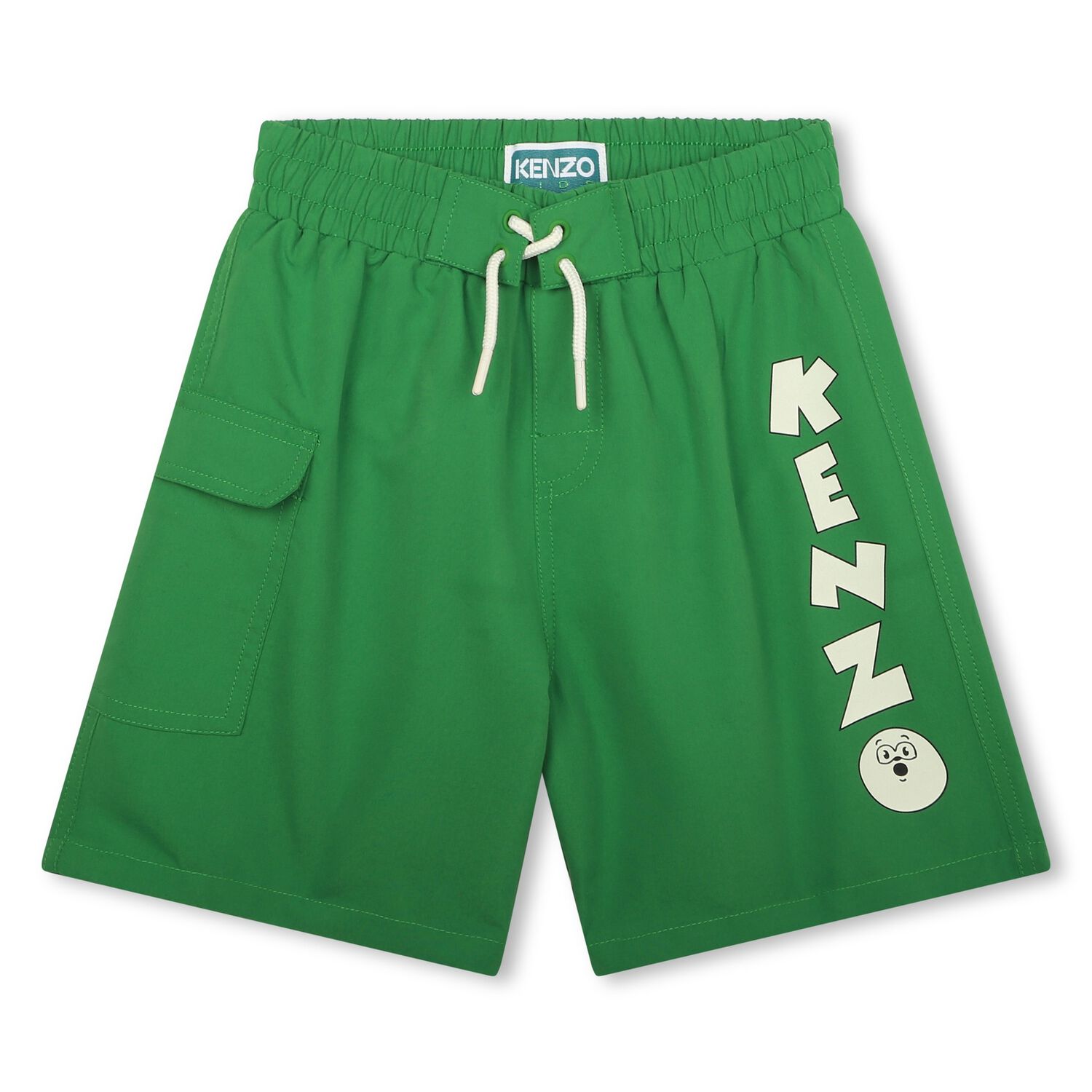 Boys Green Logo Swim Shorts, 1, hi-res image number null