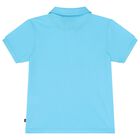 Younger Boys Blue & Navy Logo Polo Shirt, 2, hi-res