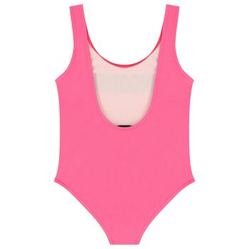 Girls Pink Logo Swimsuit