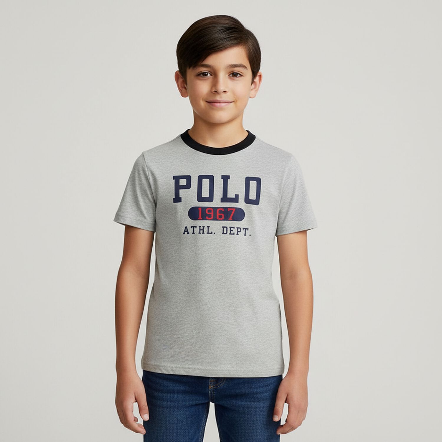 Boys Grey Logo T-Shirt, 1, hi-res