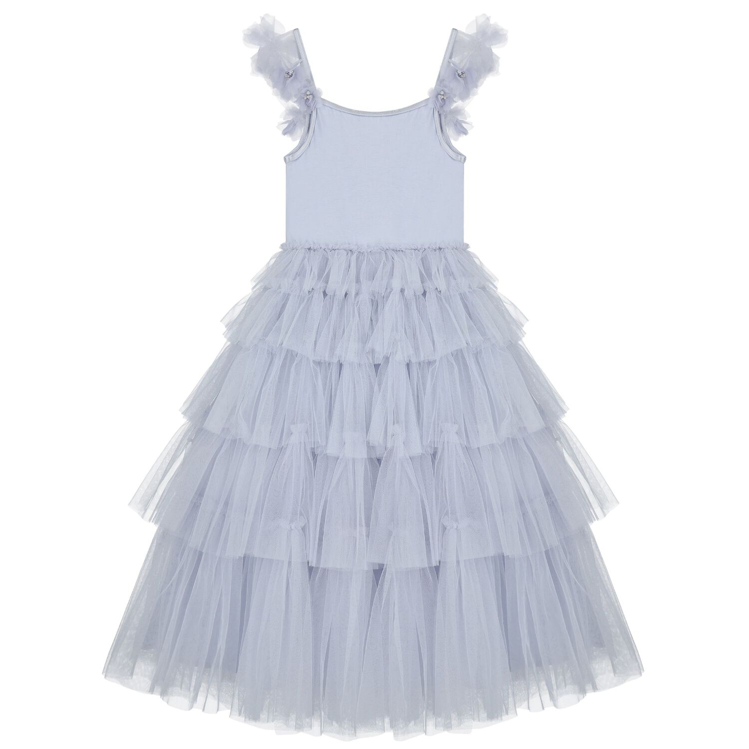 Girls Blue Sequin Tulle Dress, 1, hi-res image number null