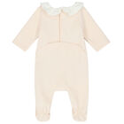 Baby Girls Pink Logo Babygrow, 1, hi-res