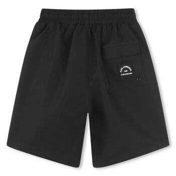 Boys Black Logo Swim Shorts
