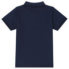 Boys Navy Logo Polo Shirt, 2, hi-res