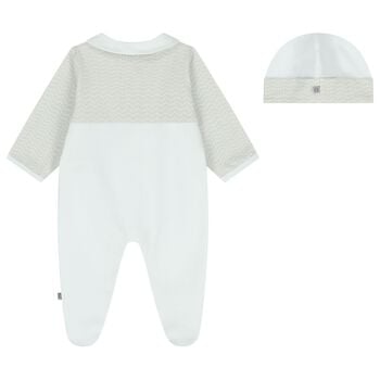Baby Boys Blue & Gold Logo Babygrow Gift Set