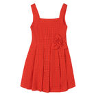 Girls Red Sleeveless Dress, 1, hi-res