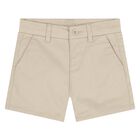 Younger Boys Beige Shorts, 1, hi-res