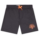 Boys Grey Logo Swim Shorts, 1, hi-res