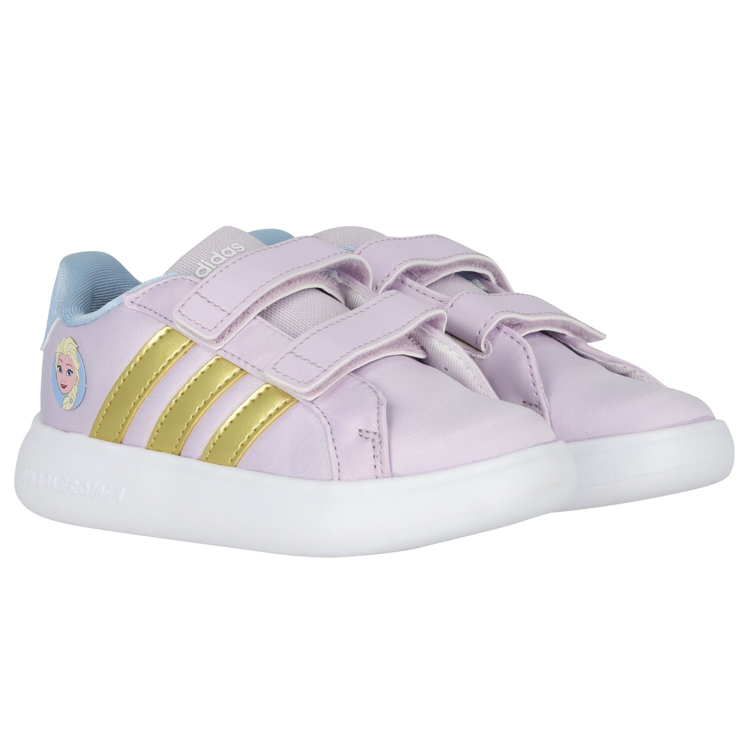 Girls Lilac Disney Elsa Logo Trainers, 1, hi-res